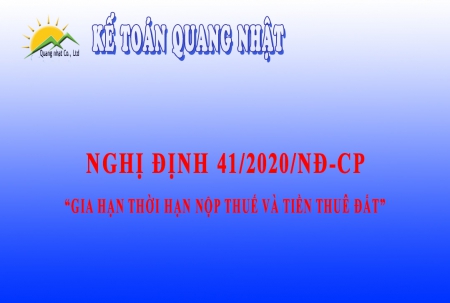 NGHỊ ĐỊNH 41/2020/NĐ-CP NGÀY 08/04/2020