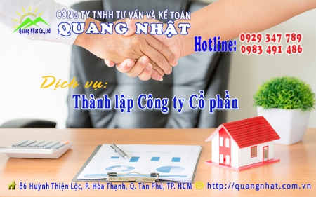 DỊCH VỤ TƯ VẤN THÀNH LẬP CÔNG TY CỔ PHẦN