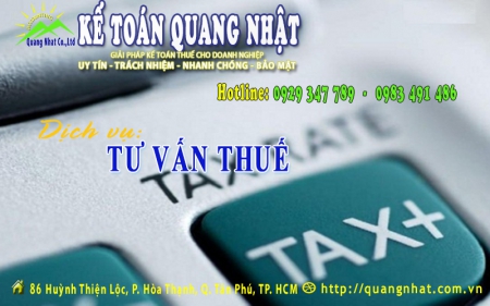 DỊCH VỤ TƯ VẤN THUẾ