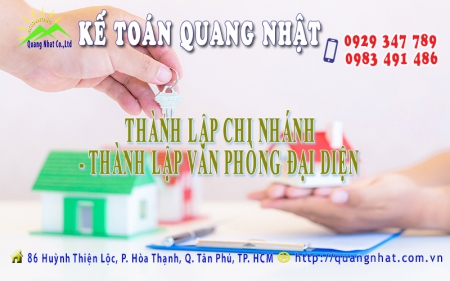 DỊCH VỤ THÀNH LẬP CHI NHÁNH, VĂN PHÒNG ĐẠI DIỆN