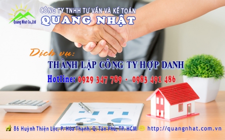 DỊCH VỤ TƯ VẤN THÀNH LẬP CÔNG TY HỢP DANH